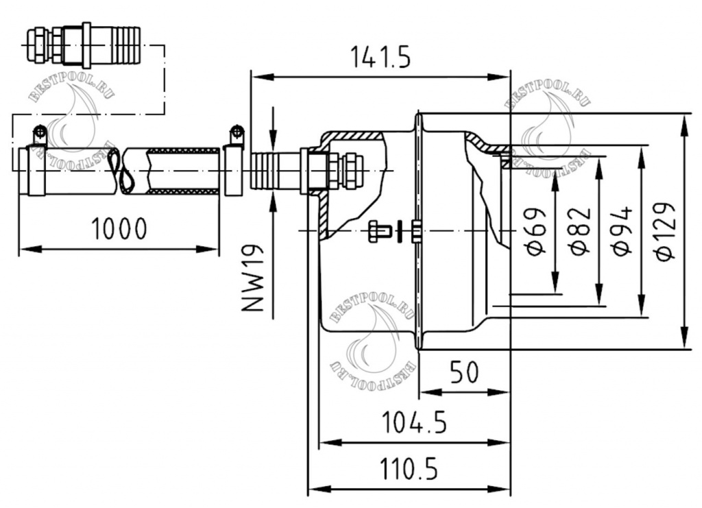 закладная для прожектора HUGO LAHME 4250050 мал tec.jpg